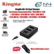 KingMa Camera Battery NB-13L and LCD Dual Charger Set Canon Powershot G5X / G5X MKII / G7X / G7X MKI