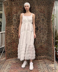 Rotsaniyom White Boho Maxi Dress