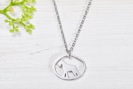 雪納瑞項鍊 -狗狗小印章系列- 抗敏醫療鋼