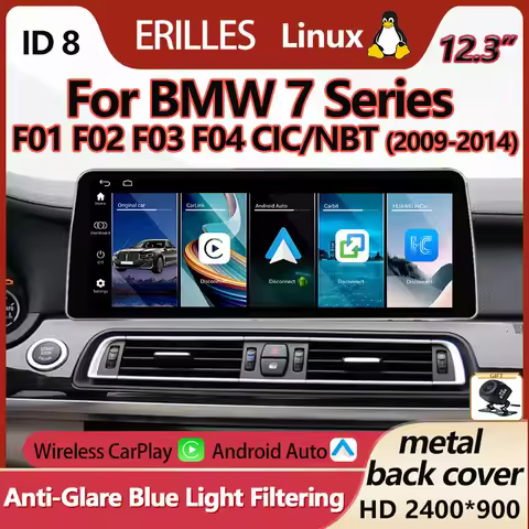 Upgrade 2400*900 For BMW 7 Series F01 F02 F03 F04 CIC NBT Car Multimedia Player Screen Modify Wirele