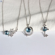 Fashion Necklace Planet Pendant Blue