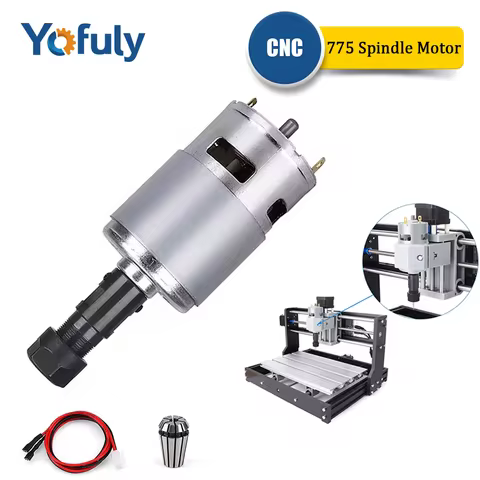 Yofuly CNC 775 Spindle Motor Woodworking Tools Ball Bearing 20000 rpm Spindle for 3018 Pro Series CN