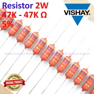 10 PCS Resistor 47K Ohm 2 Watt 5% ORIGINAL VISHAY 2W 47K HIGH QUALITY