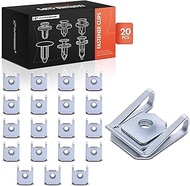 A-Premium 20PCS Silver Zinc Retainer Clip Fasteners Compatible with BMW 325i, 325xi, 328i, 328i xDri
