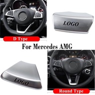 Fun car Auto Emblem Decoration Accessories Car Steering Wheel Sticker Logo For Mercedes AMG W212 W213 W211 E300 W202 W204 W205 C E Class