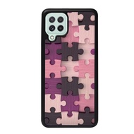 Custom Casing Case Samsung A22 A21s A21 A20s A30 A20 A13 A12 A11 A10 4G 5G Pink Wood Puzzle AE0283 H