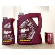 Mannol Legend+Ester 0W-40 5 Liters (4L+1L) Fully Synthetic Ester Engine Oil (FREE MANNOL MOTOR FLUSH)