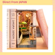 Rolife DIY Book Nook Sakura Densha 3D Wooden Puzzle Japan Miniature Kit Bookshelf Decor
