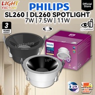 Philips LED Recessed Spotlight Downlight 7W/7.5W /11W DL260 SL260 Eye Comfort Recess Eyeball Philips