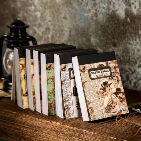 50 pcs Vintage Stickers book Old newspaper Adhesive Diy Scrapbooking Diary Album accessories Diy jun