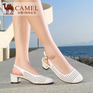 CAMEL駱駝牌優雅通勤時尚中跟包頭凉鞋