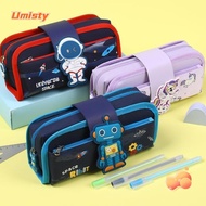 UMISTY Cartoon Pencil Cases, Large Capacity Pouch Canvas Pencil Bag, 2024 Canvas Astronaut Pencil  Student Stationery