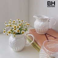 Bluehome Vase Ornament, Sturdy Decorative Plant Pot for Real or Artificial Flowers Bedroom Living Ro