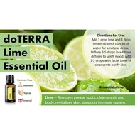 lime 麻风柑 酸柑精油 15ml essential oil  ~perfect add on to LIME JUICE 多特瑞 EXP01/26