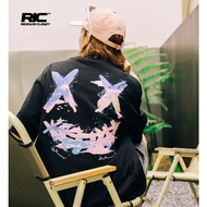 Trendy brand  RickyisClown Joker Pink Misty Sea Deconstructed Tear Smiling Face Short Sleeve T-shirt Men's Couple Fashion RIC