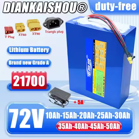 21700 72V 10Ah 15Ah 20Ah 25Ah 30Ah 35Ah 40Ah 45Ah 50Ah lithium battery pack 20S2P-10P 0-3500W high-p