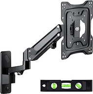 GearIT Full Motion Gas Spring TV Monitor Wall Mount for 23 to 43 inch, Holds up to 50.6lbs, Vesa 75 100 200