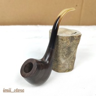 PIPA TEMBAKAU HAOJUE CANGKLONG KAYU SONOKELING STEM TANDUK ASLI- CANGKLONG TEMBAKAU HANDMADE- PIPA C