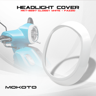 MOKOTO MIO FAZZIO HEADLIGHT COVER CARBON / BLACK / WHITE TRIM HEADLAMP GUARD GARNISH FOR MIO FAZZIO 