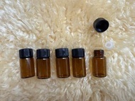 （2ml吉樽）茶色遮光瓶調油玻璃分裝內塞吉樽2ml-加厚Amber glass bottle共5個吉瓶