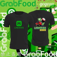 Baju Sulam Grab Simple Grab Food RIDER T-Shirt Ready Stock Baju Grab Food Delivery Pure Cotton Short