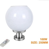 Vimite Solar Post light outdoor Waterproof round Ball Light garden road lamp for Home Fence gate Dec