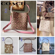 Coach new handbag women small single shoulder messenger fresh and cute bucket bag double compartments in stock 2811 3238