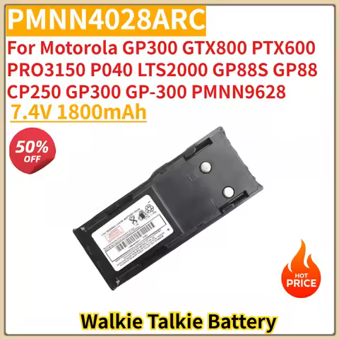 PMNN4028ARC High Quality Walkie Talkie Battery 7.4V 1800mAh for Motorola PTX600 PRO3150 GP300 GTX800