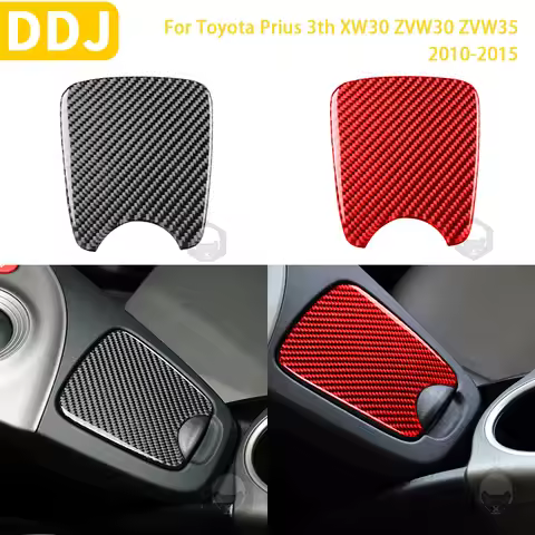 For Toyota Prius XW30 ZVW30 ZVW35 2010-2015 Accessories Carbon Fiber Car Interio Cup Holder Cover Tr