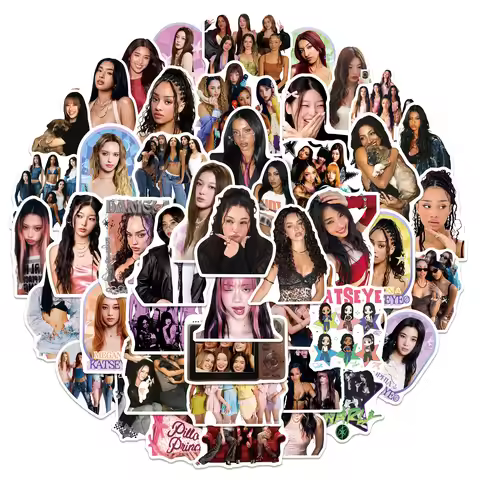 10/50PCS NEW Katseye Cat Eye Girl Group Mobile Phone Graffiti Sticker Decorative Skateboard Luggage 