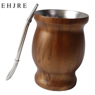 [EHJRE] Yerba Mate Cup Double Walled Portable Stainless Steel Yerba Gourd Kit Tea Cup Professional M