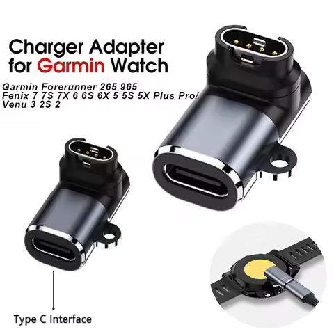 Type-C Smartwatch Charger Adapter for Garmin Fenix 8/7/7S/7X/6S/6-Fast Charging,Durable&Safe,Smartwa