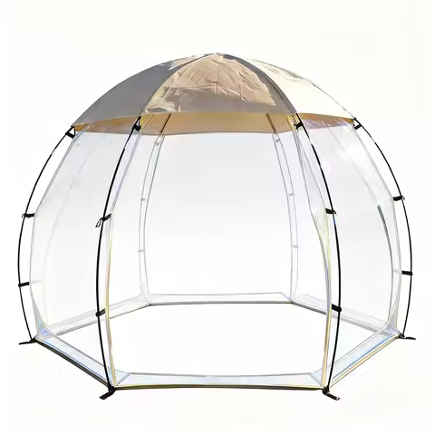 Starry Sky Tent Outdoor Camping Transparent Tent 5-6P Garden Sunroom Barbecue Shop Windproof Reinfor
