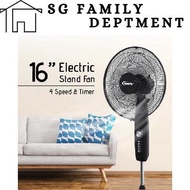 POWERPAC Stand Fan 16" with Timer