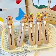 Cute Capybara Cutter Knife Kawaii Parcel Box Opener Art Utility Knife Portable Paper Cutter Knife St