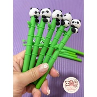 (Ready Stock)Panda Bamboo Gel Pen Soft Plastic Cute Signature Pen 可爱熊猫笔