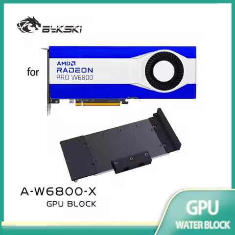 Bykski A-W6800-X GPU Block Use for AMD Radeon Pro W6800 Graphics / Video Card Water Cooler / Full Co