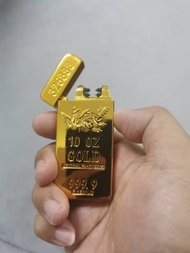 Gold Arc Lighter Gold Bar Emas Lighter Gift Box