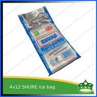 ✔ ◭ ☎ [500 pcs] SHURE plastic ice bag, ice tubig, ice water 4x12 inches