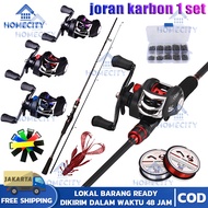 (COD) Joran Pancing 1 Set Reel Besi/bc casting 1 set murah/joran bc casting 1 set/kesting ikan gabus