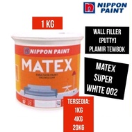 Matex Putty 1kg Plamir Matex 1kg Wall Putty Super White Wall Plamir Matex Matek Nippon Paint