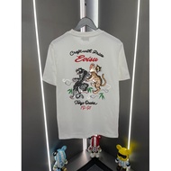 EVISU/God of Fortune/2026 Round Neck Short-Sleeved T-Shirt Couple Style Men Style Round Neck Slim-Fi