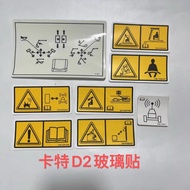 d Excavator Accessories Cat CAT315/320/330D2 Cabin Interior Sticker Label New Glass 3