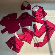 DFYNE New Style Winter Christmas Winter Berry Color Series Full Set Shorts Trousers Square Neck v Ne