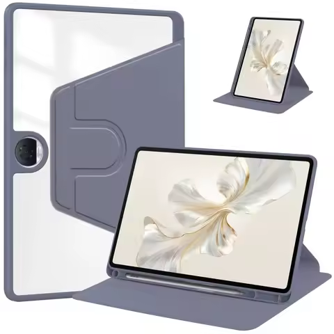 360 Rotation Case For Honor Pad 9 HEY2-W09 HEY2-W19 Clear Acrylic Smart Stand Cover for Honor Pad 9 