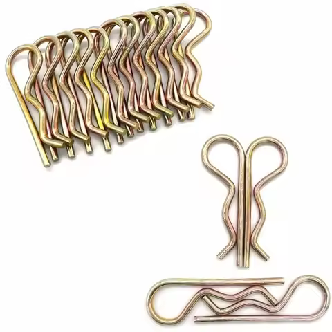 4 pcs 4*80mm M4 M4*80mm R-Clip Cotter Pins, Rust Resistant Steel for Agricultural Machinery, Multipu