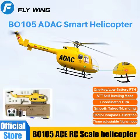 FLYWING BO105 rc helicopter ACE flight controller LED light ADAC 470 class helicopter bo105 scale he