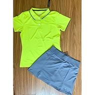 Bộ Đồ Thể Thao Nữ Gồm Áo Cổ Trụ Và Quần Váy - Bộ Đồ Tennis, Cầu lông