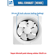 8 Inch Ceiling Exhaust Fan Tahan Air Bisu Kamar Mandi Extractor 8" (24 Cm) Exhaust Fan Untuk Dapur T