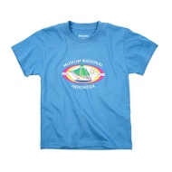 Dagadu Official Merch Museum Nasional Indonesia Kaos Anak – Azure Blue